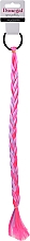 Резинка с прядями волос, FA-5648+1, розово-фиолетовая - Donegal — фото N1