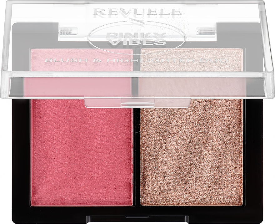 УЦЕНКА Палитра румян и хайлайтера - Revuele Blush & Highlighter Duo * — фото N1