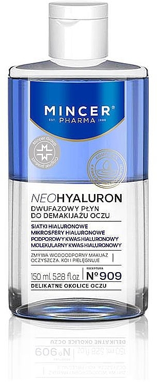 Двухфазное средство для снятия макияжа с глаз - Mincer Pharma Neo Hyaluron 909