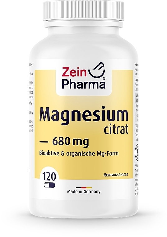 Харчова добавка "Цитрат магнію", 680 мг, капсули - ZeinPharma Magnesium Citrate — фото N1