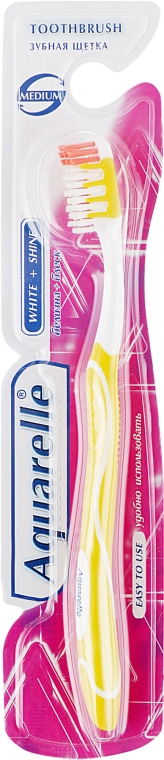 Зубна щітка в блістері, жовта - Sts Cosmetics Medium  — фото N1