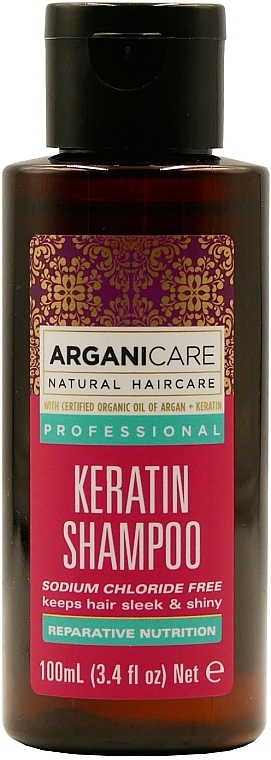 Натуральний шампунь для волосся з кератином - Arganicare Hair Shampoo with Keratin — фото N1