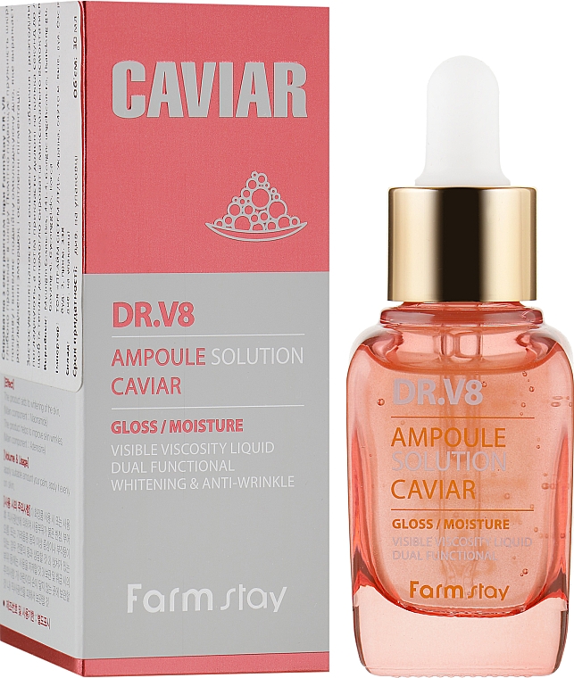 Сироватка з екстрактом ікри - FarmStay DR.V8 Ampoule Solution Caviar — фото N1