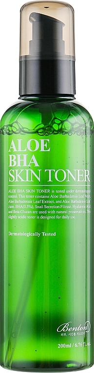 УЦЕНКА Тонер для лица с алоэ и салициловой кислотой - Benton Aloe BHA Skin Toner * — фото N3