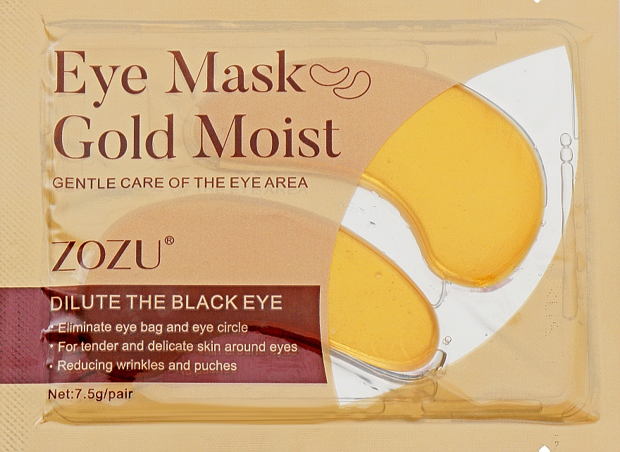 Гидрогелевые патчи с золотом и коллагеном - Zozu Gold Moist Eye Mask