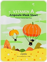 Омолаживающая тканевая маска для лица с витамином А - Esfolio Vitamin A Ampoule Mask Sheet — фото N1
