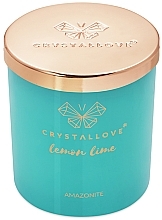 Соєва свічка з амазонітом, лимоном і лаймом - Crystallove Soy Candle with Amazonite Lemon Lime — фото N6