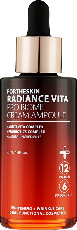 Крем-сыворотка для лица с эффектом лифтинга - Fortheskin Radiance Vita Pro Biome Cream Ampoule