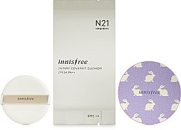 Духи, Парфюмерия, косметика Набор "Кушон" - Innisfree Cushion Rabbit Case (cushion/14g + case + puff)