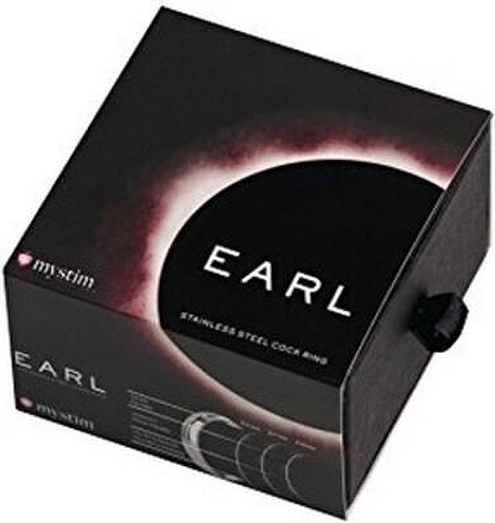Эрекционное кольцо, 51 мм, матовое - Mystim Earl Strainless Steel Cock Ring  — фото N1
