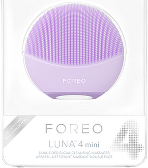 Двусторонний массажер для очищения лица - Foreo Luna 4 Mini Dual-Sided Facial Cleansing Massager Lavender — фото N4