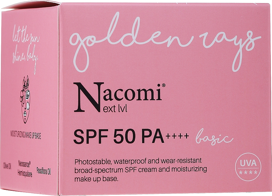 Солнцезащитный крем для лица - Nacomi Next Level Basic SPF 50 PA++++ — фото N2
