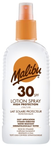 Сонцезахисний лосьйон-спрей для тіла - Malibu Sun Lotion Spray High Protection Water Resistant SPF 30 — фото N1
