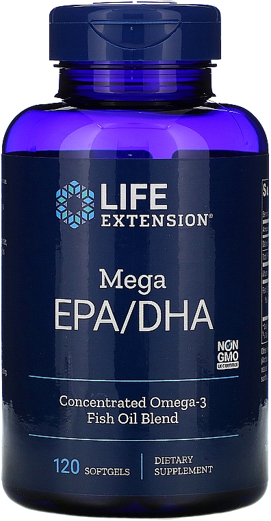 Пищевая добавка "Омега-3 + Омега-6" - Life Extension Мега EPA/DHA — фото N1