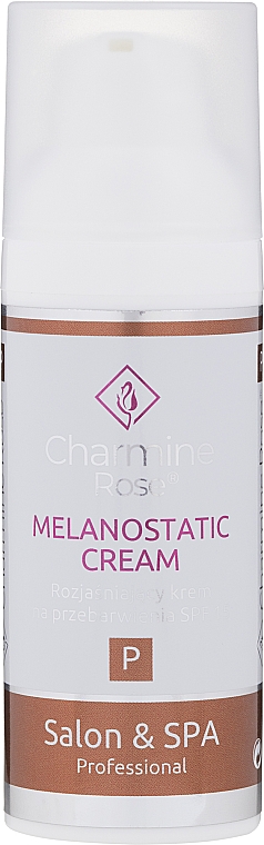 Освітлювальний крем від плям - Charmine Rose Salon & SPA Professional Melanostatic Cream SPF 15 — фото N1