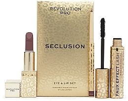 Духи, Парфюмерия, косметика Набор - Revolution PRO Eye & Lip Set Seclusion (lipstick/3.2g + lip/pen/1g + mascara/8ml)