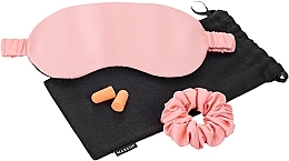 Духи, Парфюмерия, косметика Набор для сна персиковый в подарочном чехле "Relax Time" - MAKEUP Gift Set Pink Sleep Mask, Scrunchie, Ear Plugs