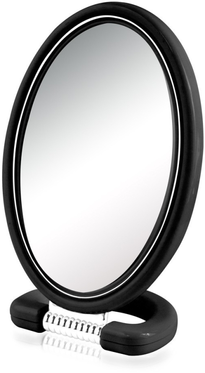 Зеркало косметическое 9510, овальное, двухстороннее, 22.5 см, черное - Donegal Mirror — фото N1