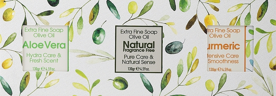 Набір, мило куркума, натуральне, алое - Kalliston Box With 3 Soaps (soap/3x130g) — фото N1