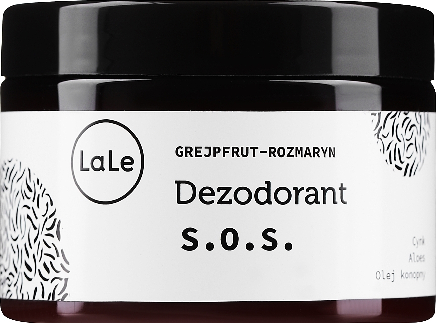 Крем-дезодорант SOS с цинком, алоэ вера и конопляным маслом - La-Le Cream Deodorant — фото N1