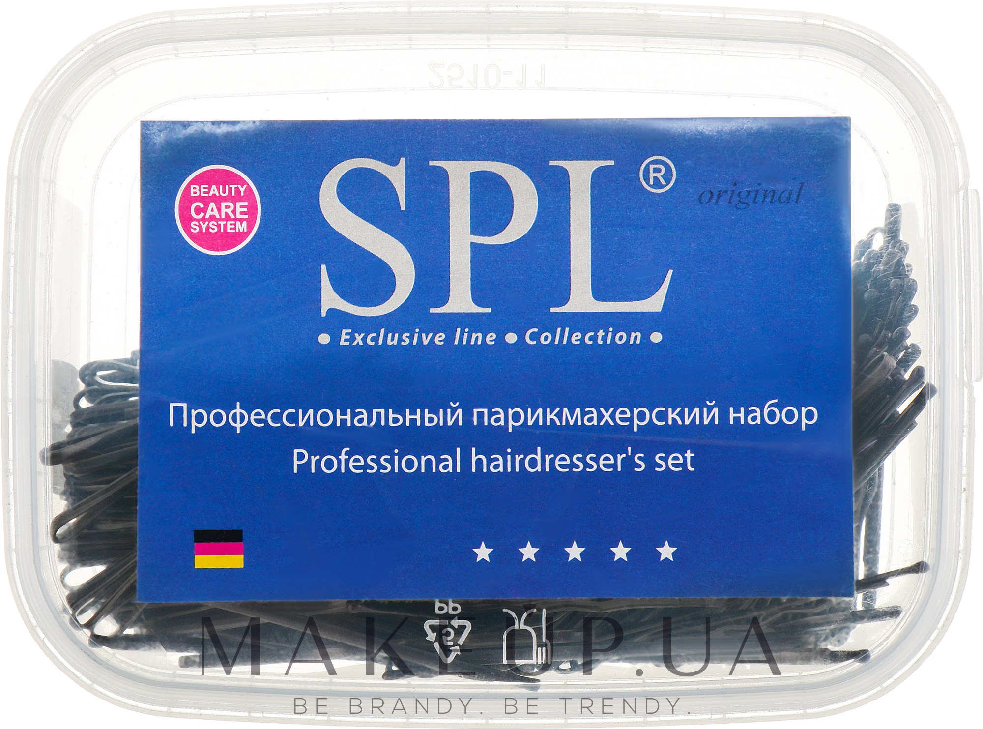 Невидимки для волос 50 мм, 50912, фрезерованные коричневые - SPL — фото 250шт