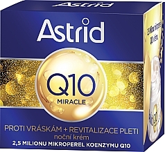 Духи, Парфюмерия, косметика Ночной крем против морщин - Astrid Q10 Miracle Anti-Wrinkle Night Cream