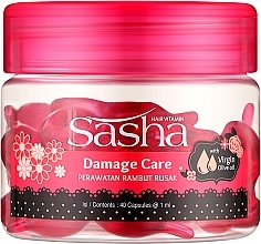 Капсули для волосся "Сяйво та захист" - Sasha Hair Vitamin Damage Care — фото N1