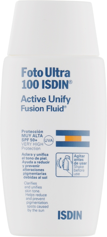 Флюїд для обличчя - Isdin Foto Ultra 100 Active Unify SPF 50+ — фото N2