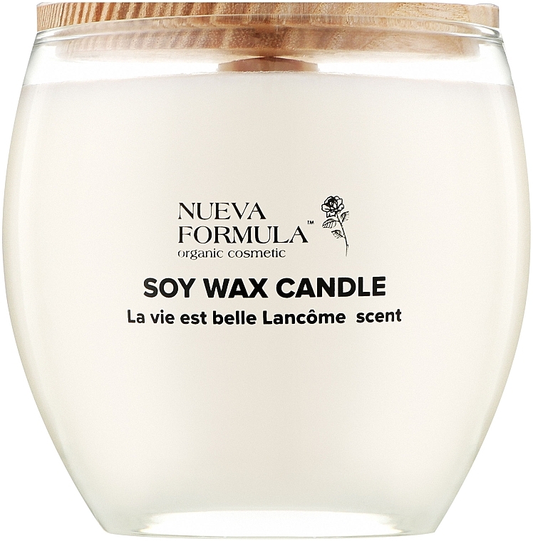 Пафюмована свічка "La vie est bella Lancom" у склянці - Nueva Formula Soy Wax Candle