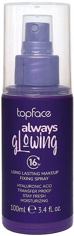 Спрей-фіксатор макіяжу "Always Glowing" - TopFace Fixing Spray — фото N1