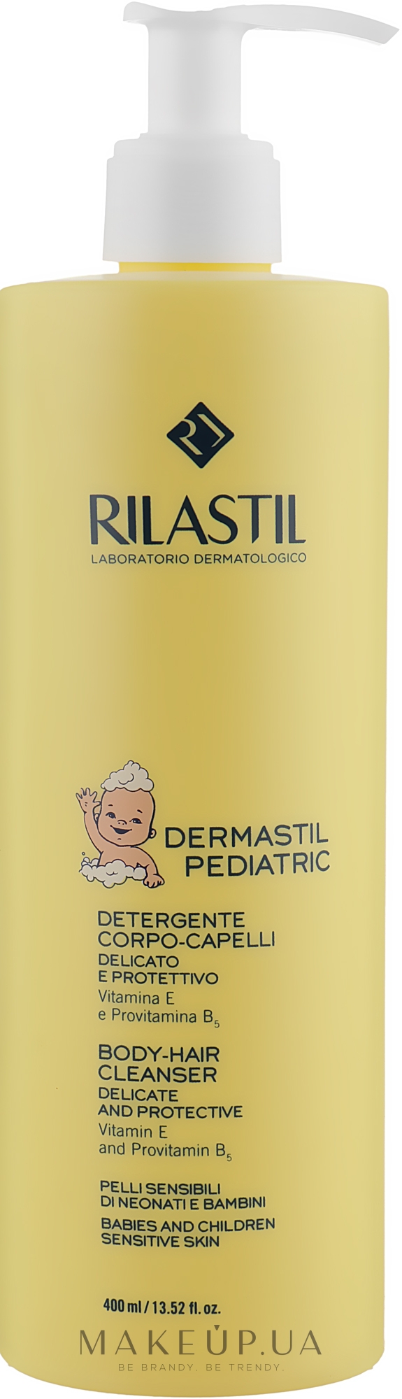 Дитячий гель для волосся й тіла - Rilastil Dermastil Pediatric Body-Hair Cleanser — фото 400ml