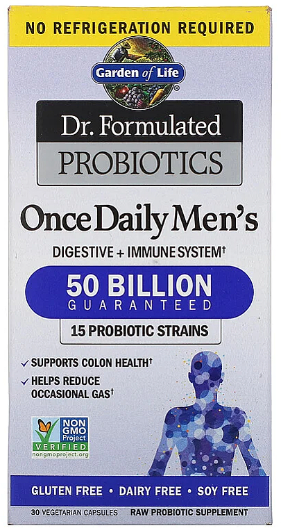 Пробиотики для мужчин, капсулы - Garden of Life Dr. Formulated Probiotics — фото N1