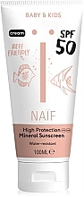 Солнцезащитный крем для младенцев и детей - Naif Baby & Kids Sun Cream SPF50 — фото N1