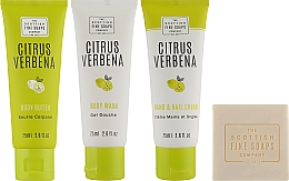 Набор - Scottish Fine Soaps Citrus Verbena Luxurious Gift Set (wash/75ml + but/75ml + cr/75ml + soap) — фото N2