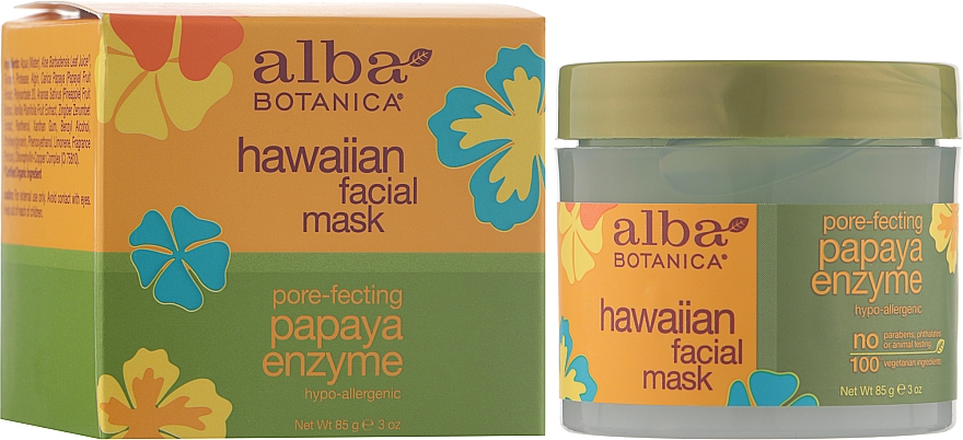Маска для лица с энзимами "Папайя" - Alba Botanica Natural Hawaiian Facial Scrub Pore Purifying Pineapple Enzyme — фото N2