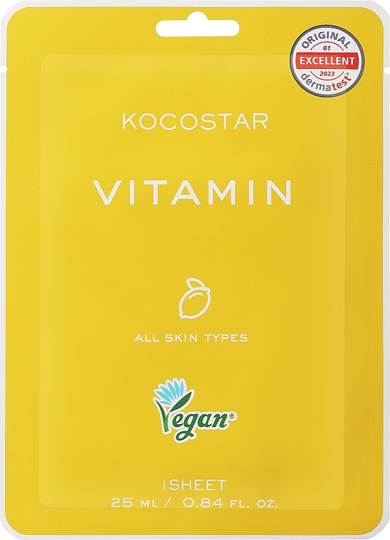 Антиоксидантная маска для сияния кожи с витаминами - Kocostar Vitamin Mask — фото N1