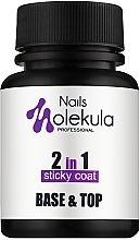 Базове і фінішне покриття - Nails Molekula Base & Top Coat 2 In 1 — фото N2