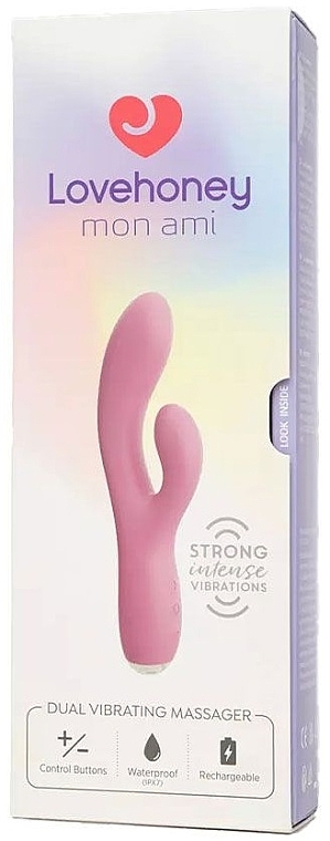 Вибратор-кролик, розовый - Lovehoney Mon Ami Dual Vibrating Massager — фото N1