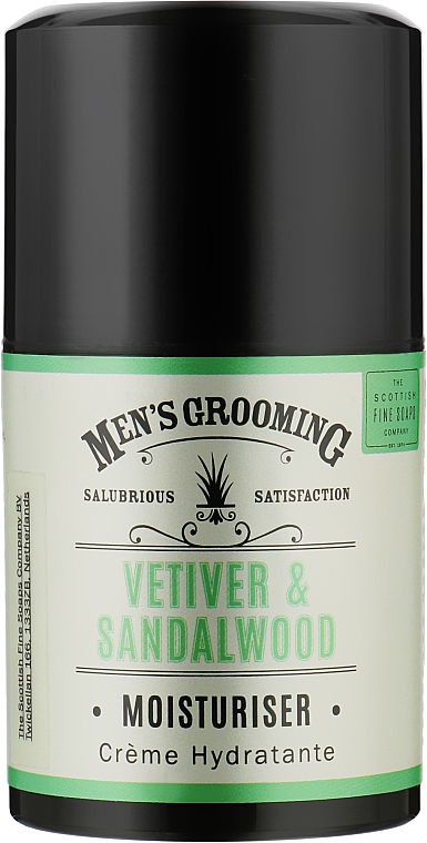 Зволожувальний крем для обличчя для чоловіків - Scottish Fine Soaps Vetiver & Sandalwood Moisturiser — фото N1