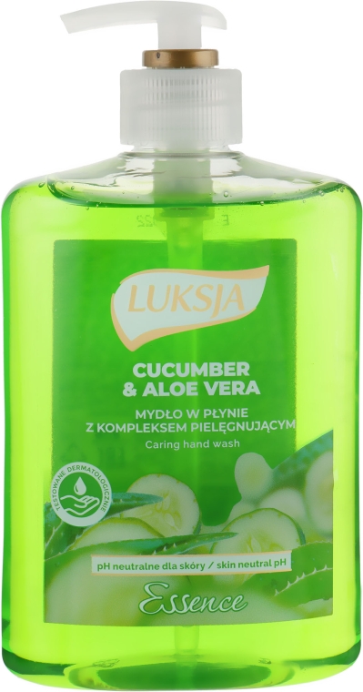 Жидкое крем-мыло "Огурец и алоэ вера" - Luksja Cucumber & Aloe Vera — фото N1
