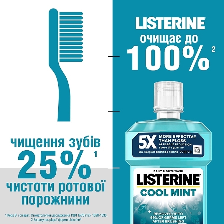 Ополаскиватель для полости рта "Свежая мята" (Защита десен) - Listerine — фото N15