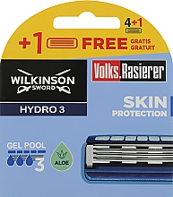 Набор сменных лезвий "Hydro 3", 5 шт. - Wilkinson Sword Hydro 3 Skin Protection Aloe — фото N1