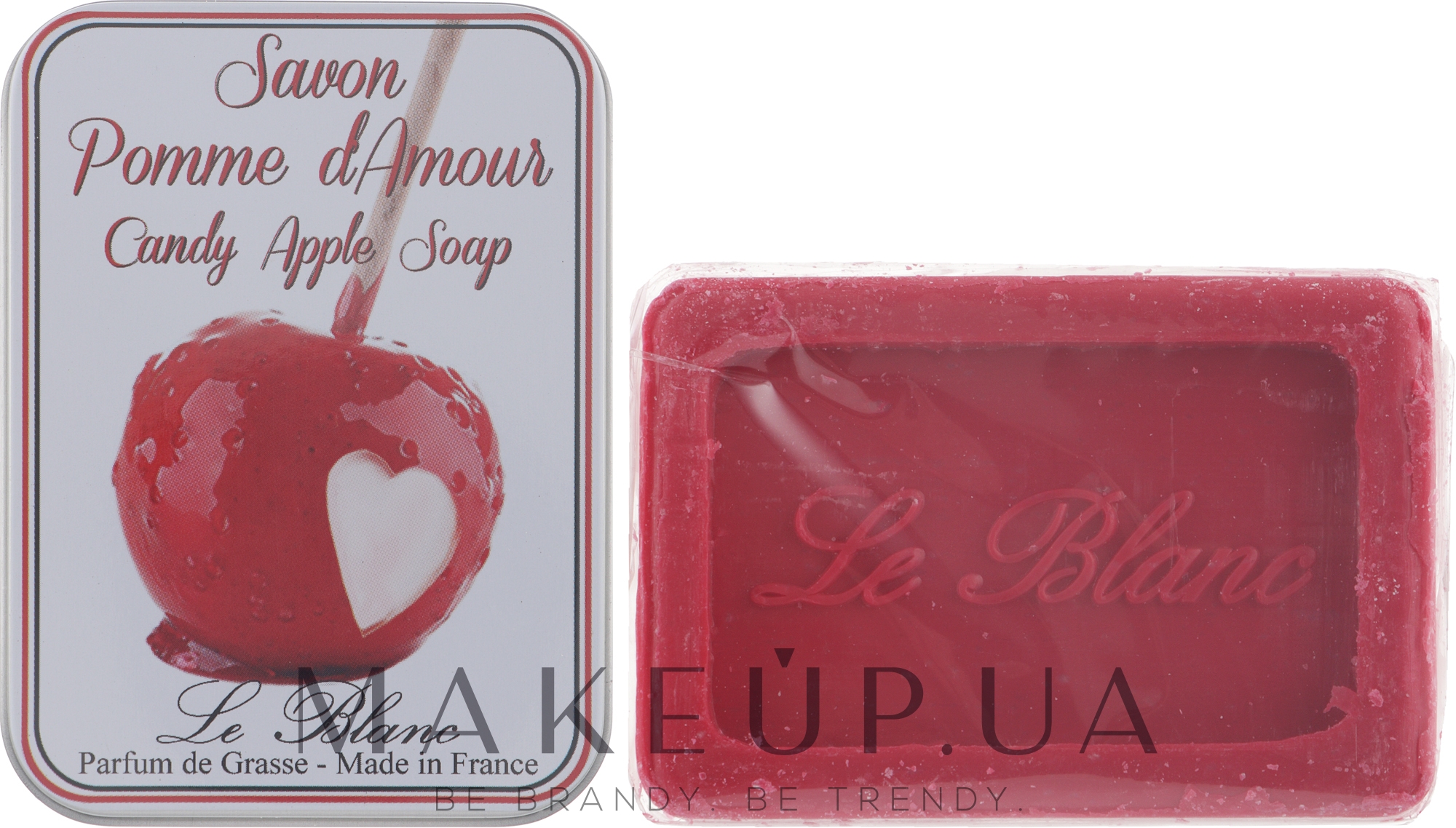 Натуральне мило в жерстяній упаковці "Яблуко кохання" - Le Blanc Candy Apple Soap — фото 100g