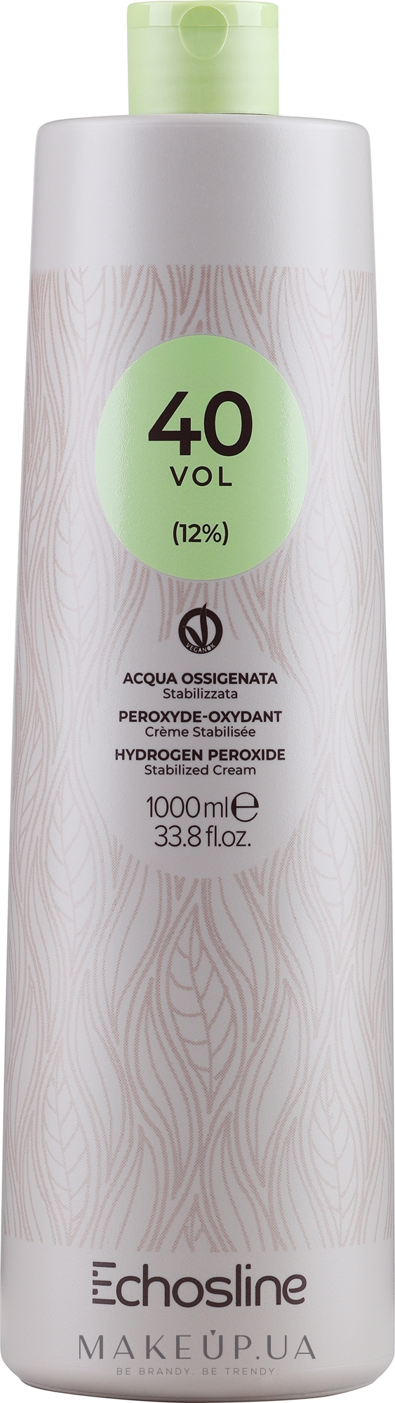 Крем-окислитель - Echosline Hydrogen Peroxide Stabilized Cream 40 vol (12%) — фото 1000ml
