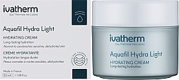 Зволожувальний крем для чутливої, нормальної та комбінованої шкіри обличчя - Ivatherm Aquafil Hydra Light Cream — фото N3