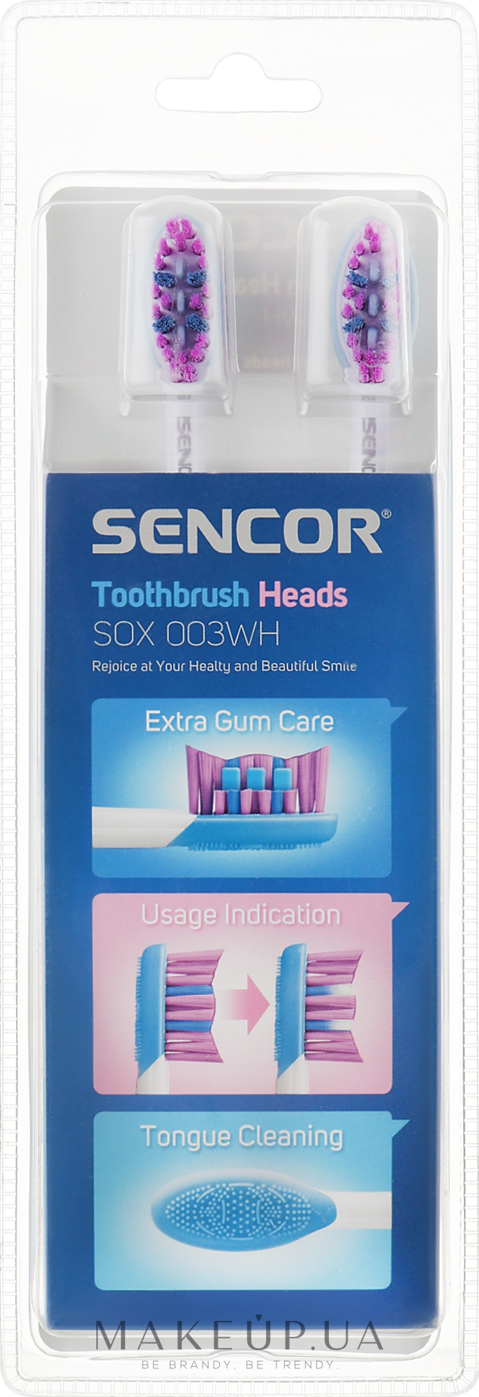 Насадка для электрической зубной щетки SOX003WH, 4 шт - Sencor — фото 4шт