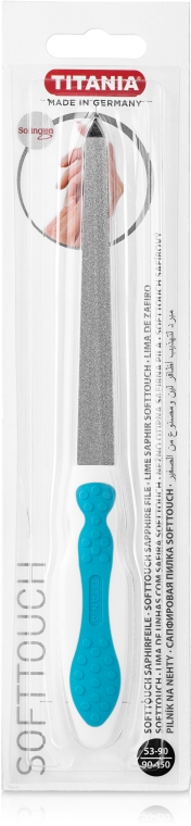Маникюрная пилочка с сапфировым напылением, голубая - Titania  — фото N1