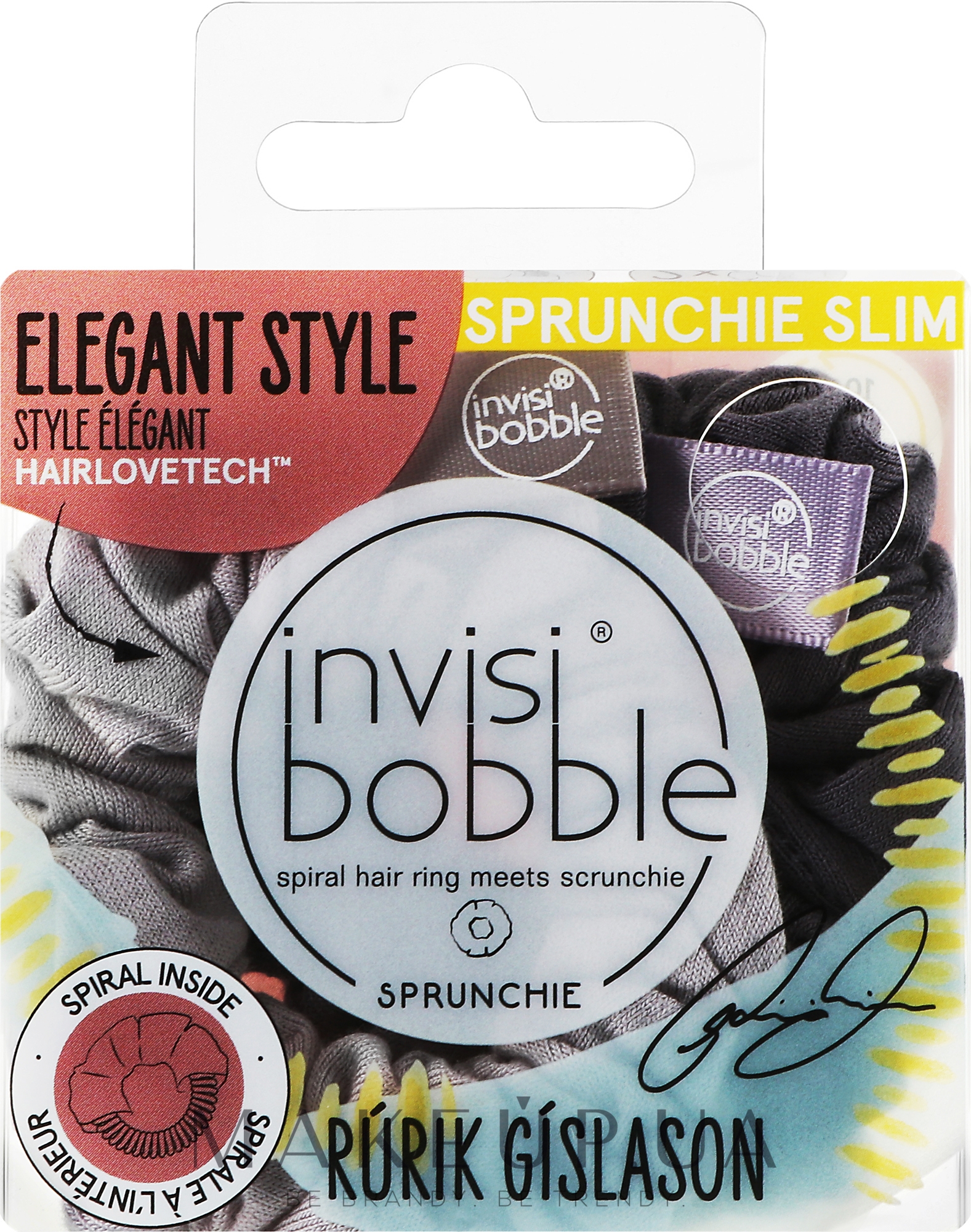 Резинка-браслет для волосся - Invisibobble Sprunchie Slim Ruric Gislason Feeling Greyt — фото 2шт