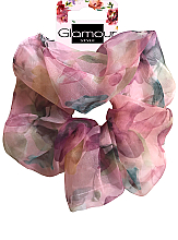 Резинка для волосся, 417615, рожева - Glamour — фото N1