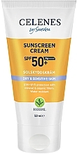 Парфумерія, косметика Сонцезахисний крем для сухої та чутливої шкіри SPF 50+ - Celenes Herbal Sunscreen Cream Spf 50+ Dry & Sensitive